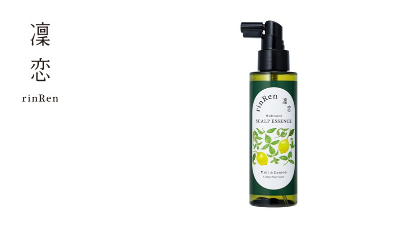 育毛剤 凜恋（リンレン） 薬用スカルプケア スカルプエッセンス ミント＆レモン 120mL 購入金額別特典あり 正規品 ヘアケア 天然 自然 ナチュラル 植物由来 成分 ノンシリコン クレンジング＆保湿 頭皮マッサージ 頭皮ケア 美容保湿成分 フラーレン配合 rinRen
