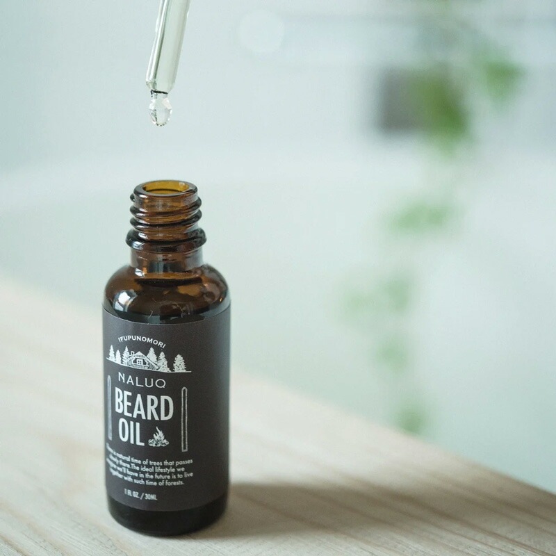 髭用オイル NALUQ ビアードオイルAK 30ml 無添加 正規品 国内産 ナチュラル 天然 北海道産原料 アルガンオイル ツバキ油 スキンケアオイル フェイスオイル ヘアオイル アカエゾマツ ナルーク フプの森