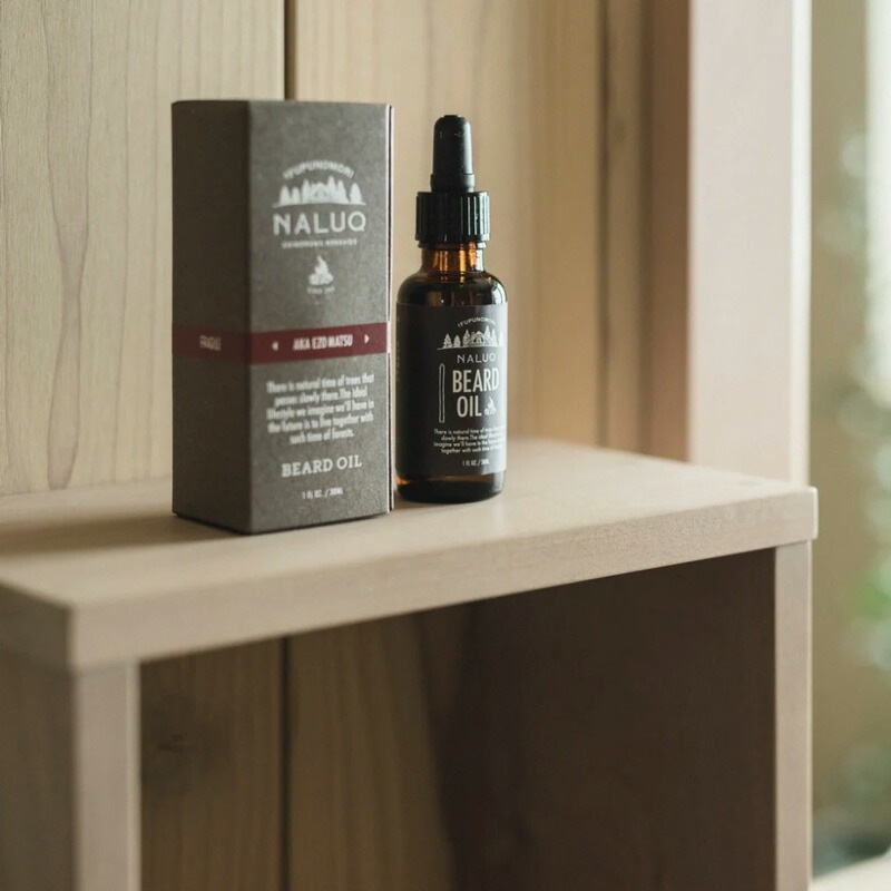 髭用オイル NALUQ ビアードオイルAK 30ml 無添加 正規品 国内産 ナチュラル 天然 北海道産原料 アルガンオイル ツバキ油 スキンケアオイル フェイスオイル ヘアオイル アカエゾマツ ナルーク フプの森