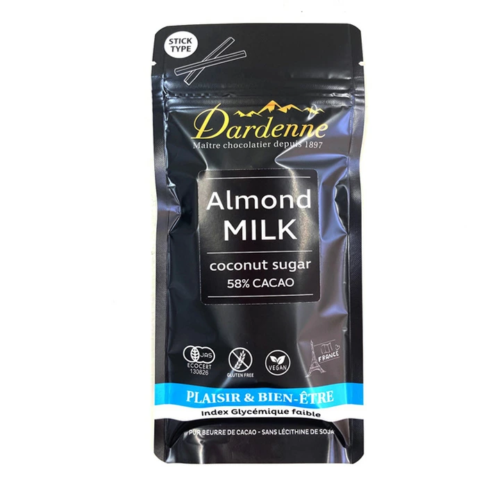 チョコレート ダーデン 有機チョコレートスティック オーガニック 正規品 有機JAS ヴィーガン グルテンフリーフェアトレード カカオ カカオ100% カカオ70% アーモンドミルク アガベ チョコ ココシュガー