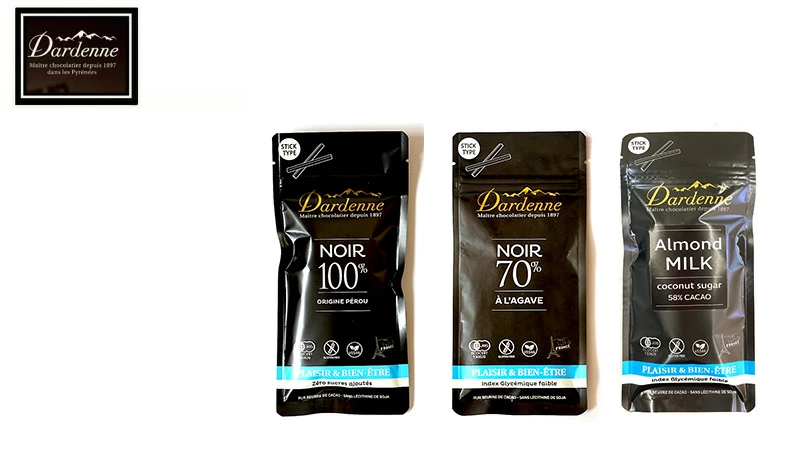 チョコレート ダーデン 有機チョコレートスティック オーガニック 正規品 有機JAS ヴィーガン グルテンフリーフェアトレード カカオ カカオ100% カカオ70% アーモンドミルク アガベ チョコ ココシュガー