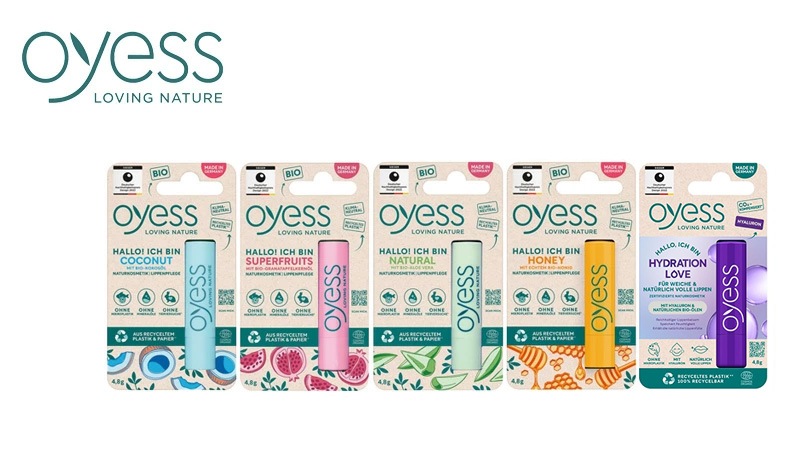 リップクリーム  OYESS（オーイエス） リップクリーム 4.8g オーガニック原料 正規品 ドイツ製 ナチュラルリップクリーム リップケア エコサートCOSMOS認証 クルエルティフリー クライメイトニュートラル認証 ココナッツ アロエ スーパーフルーツ エクストラケア ハニー