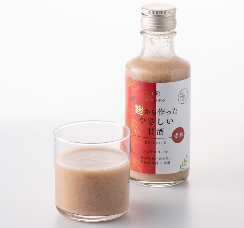 ペットも飲める甘酒 Petomo 麹から作ったやさしい甘酒 200g 正規品 保存料 無添加 赤米 白米 黒米 あま酒 ノンアルコール 砂糖不使用 優しい甘さ 犬用 猫用 ペット用 健康 栄養 発酵食品 ペットモ レッドライスカンパニー REDRICE COMPANY