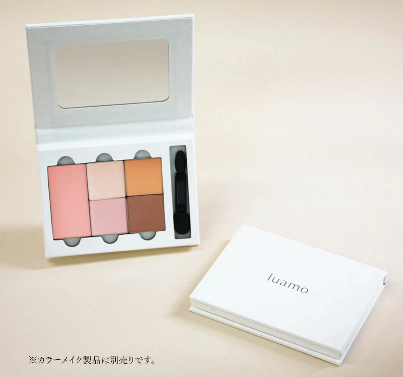 メイクパレット ルアモ 紙製パレット 購入金額別特典あり ケース ミラー アイカラーチップ マグネット付き 持ち運び 便利 オーガニック ナチュラル ノンケミカル 自然 メイク 天然 luamo