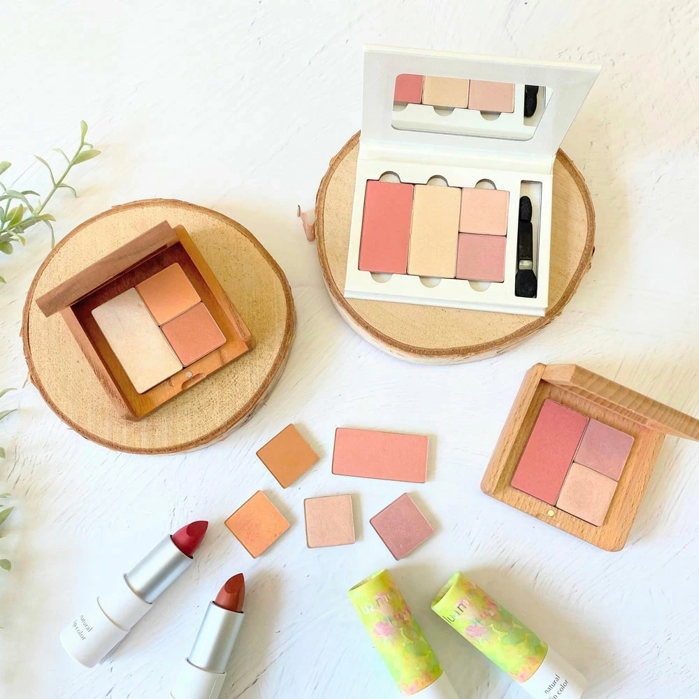 メイクパレット ルアモ 紙製パレット 購入金額別特典あり ケース ミラー アイカラーチップ マグネット付き 持ち運び 便利 オーガニック ナチュラル ノンケミカル 自然 メイク 天然 luamo