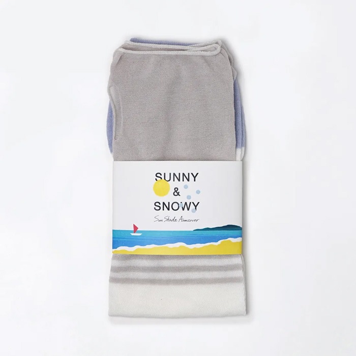 アームカバー SOUKI SUNNY＆SNOWY 綿麻のゆったり UV アームカバー ロングサイズ 正規品 日本製 UV防止効果 接触冷感効果 サラサラ ひんやり 超薄手 コンパクト ソックループつき 綿麻混 ナチュラル 創喜 手の甲カバー UVカット 日焼け対策 紫外線対策