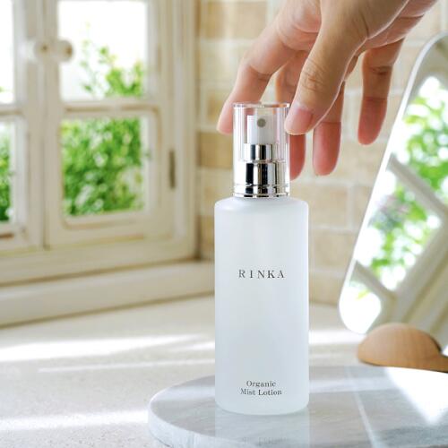 化粧水 無添加 リンカ オーガニック ミストローション 120ml  正規品 天然成分100％ 保湿ローション スキンケア フェイスケア ハマナスエキス アルコールフリー グリセリンフリー 天然 ナチュラル ノンケミカル 自然 さっぱり しっとり RINKA