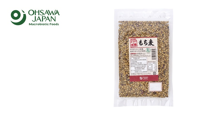 もち麦 オーサワジャパン オーサワの有機もち麦(熊本産)押麦 150g 正規品 保存料 無添加 有機大麦 もちもち 押麦タイプ 皮付き 有機JAS認証