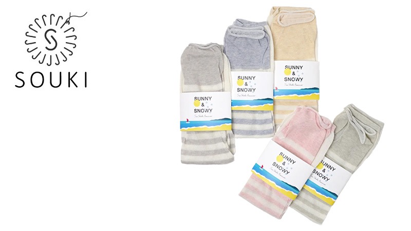 アームカバー SOUKI SUNNY＆SNOWY BOTANICALDYE ORGANIC COTTON アームカバー 購入金額別特典あり 正規品 日本製 夏用 アームカバー UVカット 紫外線対策 日焼け対策 接触冷感 日除け 創喜 奈良の靴下