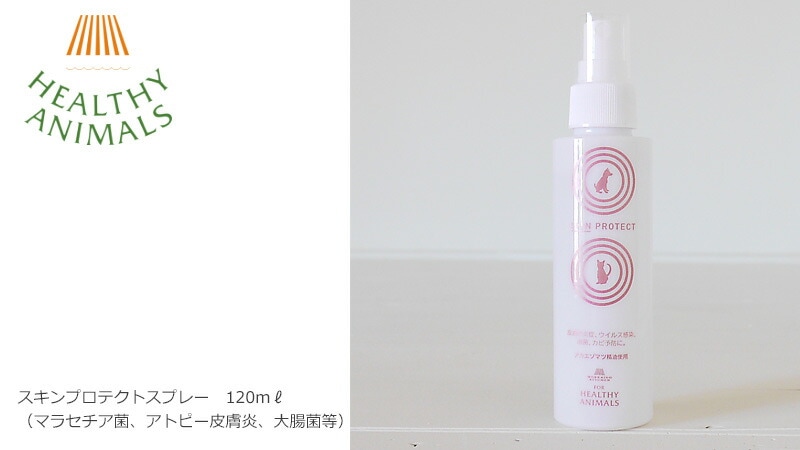 犬用スキンケアスプレー スキンプロテクトスプレー 120ml 無添加 無着色 ヘルシーアニマルズ 皮膚病 アトピー 犬用 オーガニック 正規品 天然 ナチュラル 自然