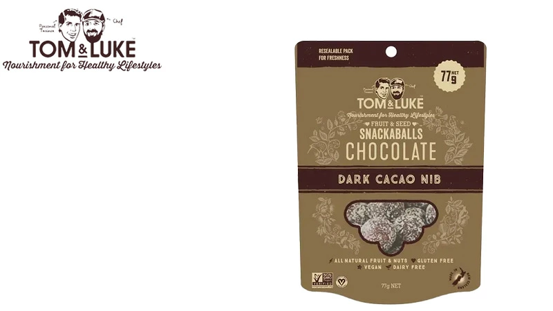 ブリスボール TOM&LUKE フルーツ＆ナッツチョコレートボール カカオニブ 77g 正規品 トムアンドルーク チョコレートボール チョコレートスナック ダークチョコレート フルーツ ナッツ ヴィーガン 砂糖不使用 おやつ 間食 グルテンフリー