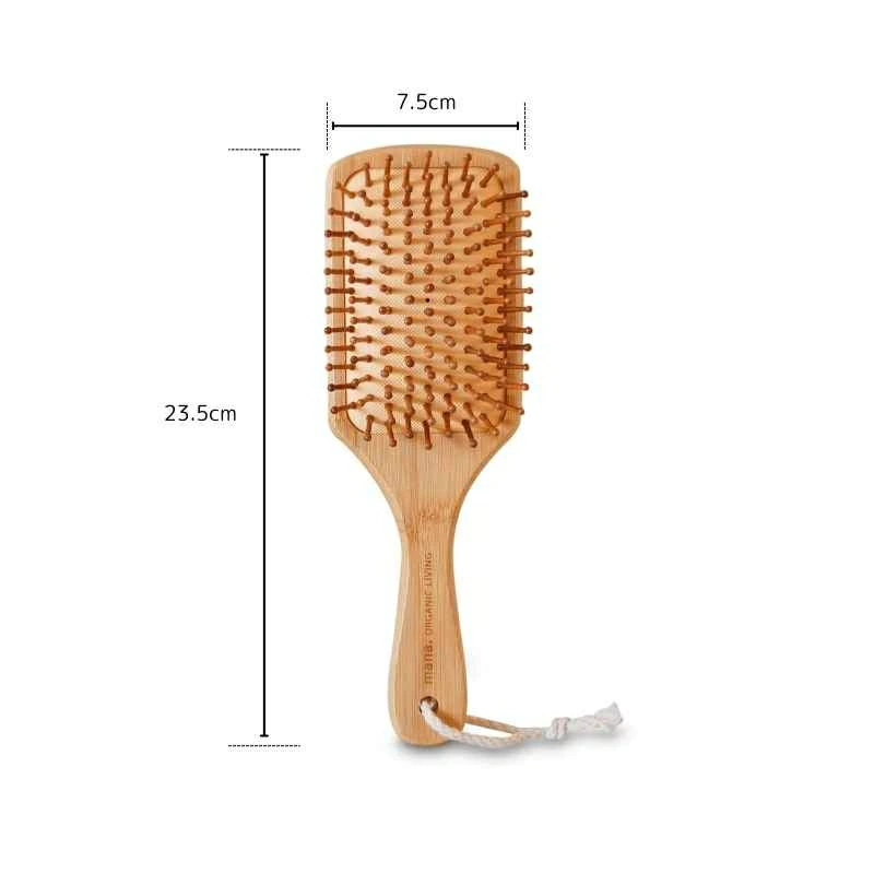 櫛 マナ オーガニックリビング バンブーヘアブラシ 正規品 竹櫛 竹クシ 竹製ヘアブラシ 孟宗竹 ツヤ髪 頭皮ブラシ 頭皮マッサージ 静電気防止 ヘッドスパ おしゃれ 天然素材 自然素材 mana. ORGANIC LIVING