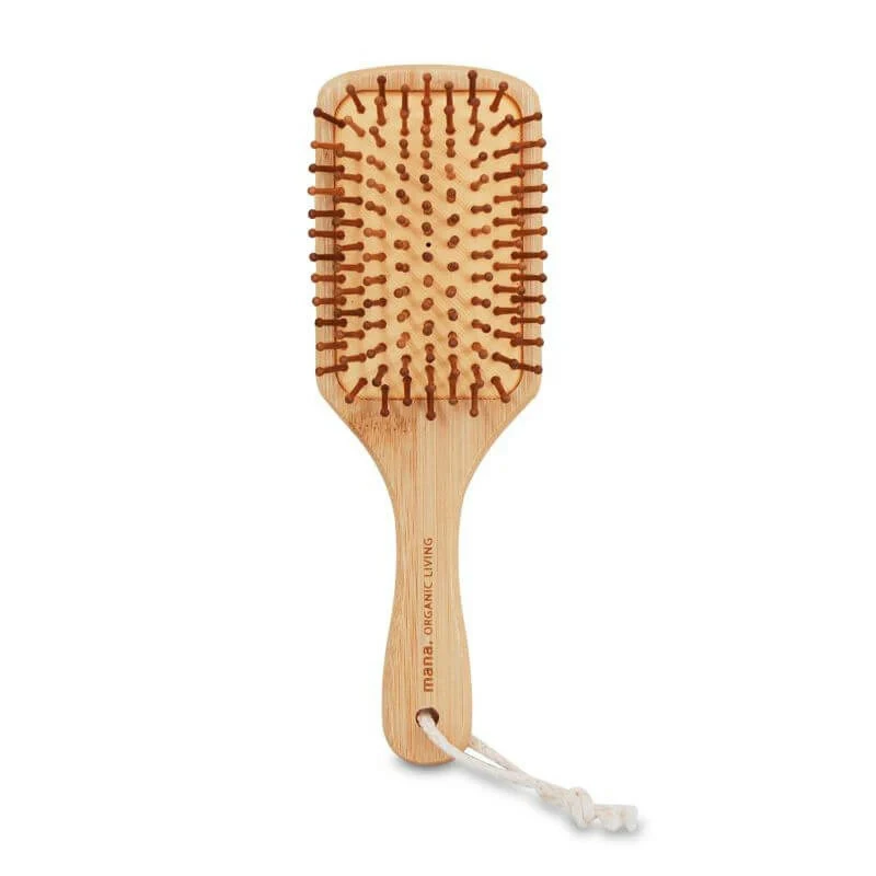 櫛 マナ オーガニックリビング バンブーヘアブラシ 正規品 竹櫛 竹クシ 竹製ヘアブラシ 孟宗竹 ツヤ髪 頭皮ブラシ 頭皮マッサージ 静電気防止 ヘッドスパ おしゃれ 天然素材 自然素材 mana. ORGANIC LIVING