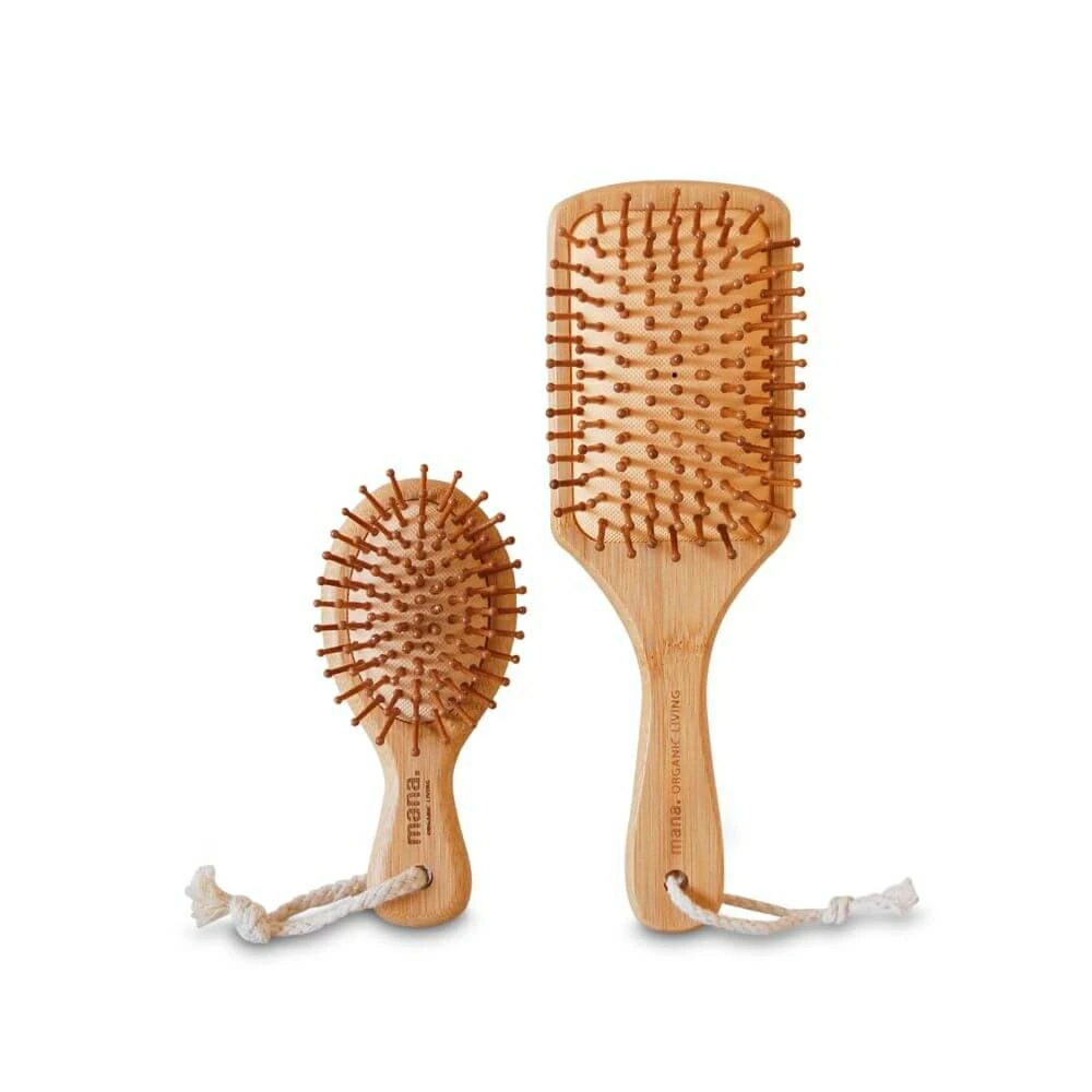 櫛 マナ オーガニックリビング バンブーヘアブラシmini 正規品 竹櫛 竹クシ 竹製ヘアブラシ 孟宗竹 ツヤ髪 頭皮ブラシ 頭皮マッサージ 静電気防止 ヘッドスパ おしゃれ 天然素材 自然素材 mana. ORGANIC LIVING