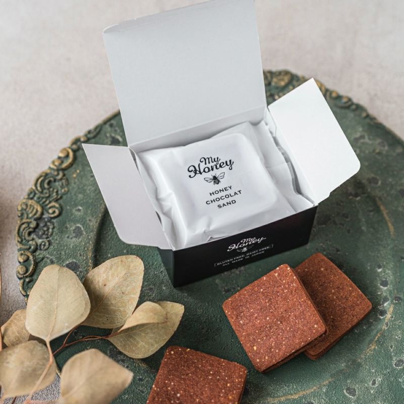 クッキー my Honey ハニーショコラサンド リープ3個入 LEAP 正規品 日本製 ハンガリー産アカシアはちみつ チョコレートサンドクッキー グルテンフリー アレルギーフリー 小麦・砂糖・卵・乳製品不使用 ハンドメイド マイハニー