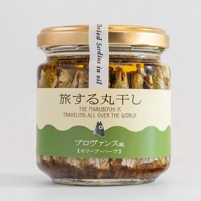 イワシオイル漬け イワシビル 旅する丸干し プロヴァンス風 （オリーブ・ハーブ） 140g 正規品 いわし 丸干し オイル漬け 瓶詰 水産加工品 ハーブ おつまみ ワイン 前菜 国産