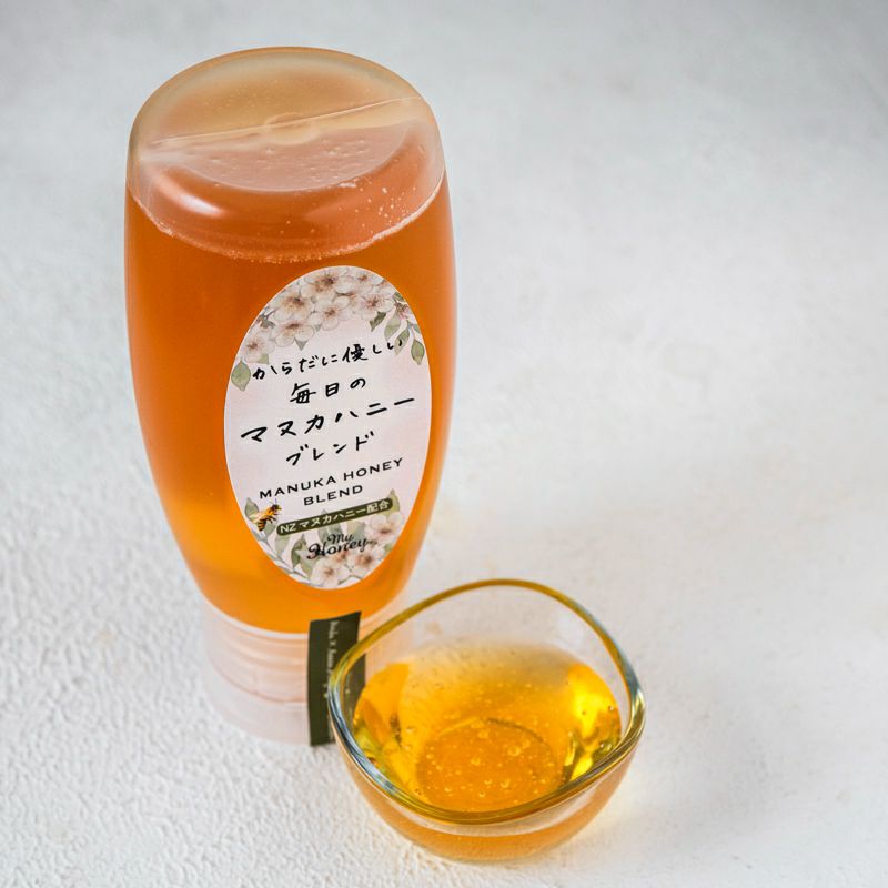 蜂蜜 my Honey からだに優しい毎日のマヌカハニーブレンド 500g 正規品 ハンガリー産 アカシアハニー ニュージーランド産 マヌカハニー 天然由来 食物繊維 はちみつ のどケア 健康サポート マイハニー