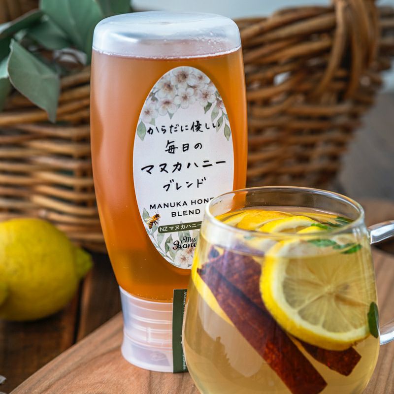 蜂蜜 my Honey からだに優しい毎日のマヌカハニーブレンド 500g 正規品 ハンガリー産 アカシアハニー ニュージーランド産 マヌカハニー 天然由来 食物繊維 はちみつ のどケア 健康サポート マイハニー