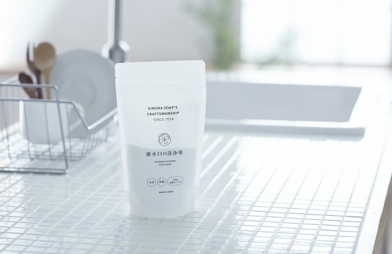 排水口用洗浄剤 木村石鹸 C SERIES 排水口の洗浄剤 約5～6回分 200g 正規品 粉末 泡になるタイプ ナチュラル 塩素不使用 弱アルカリ性 キッチンシンク 洗面所 お風呂 ヌメリ におい対策 簡単 排水口クリーナー