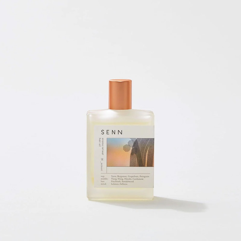 ヘアオイル SENN セン アロマリトリート  二層式ヘアオイル 45mL 実 畔 正規品 天然 ナチュラル ノンシリコン ヘアケア アロマ香る リラックス べたつかない うるおい補給 ダメージ補修 γ-ドコサラクトン 人工香料不使用 天然精油