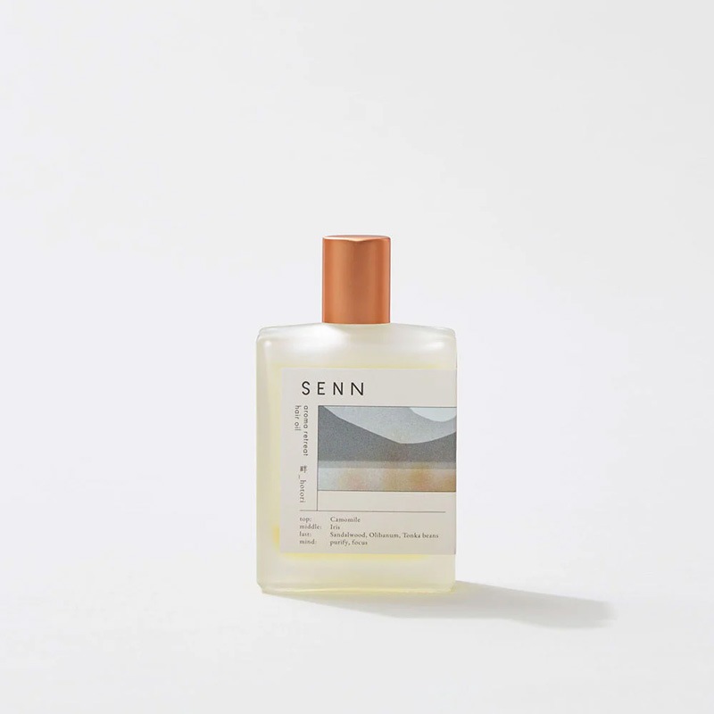 ヘアオイル SENN セン アロマリトリート  二層式ヘアオイル 45mL 実 畔 正規品 天然 ナチュラル ノンシリコン ヘアケア アロマ香る リラックス べたつかない うるおい補給 ダメージ補修 γ-ドコサラクトン 人工香料不使用 天然精油