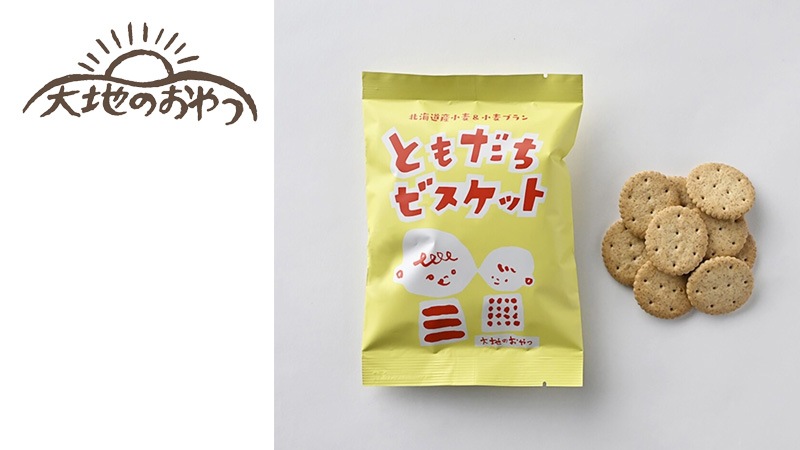 ビスケット 山本佐太郎商店 大地のおやつ ともだちビスケット 70g 正規品 国内産 保存料 素朴 シンプル ナチュラル 北海道産小麦 小麦ブラン 甘さ控えめ 油分控えめ 卵・乳製品・白砂糖・ショートニング不使用