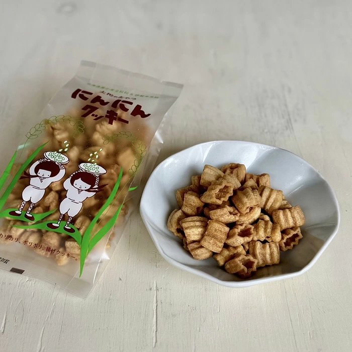 クッキー 大地のおやつ にんにんクッキー 80g 正規品 国内産 素朴おやつ 揚げ菓子 国産素材 粗糖使用 シンプル素材 山本佐太郎商店 オーガニック 自然 ナチュラル