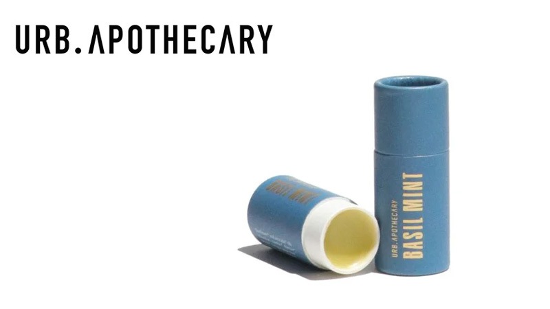リップバーム アーブアポセカリーリップバーム（バジルミントの香り） 8g オーガニック 無添加 正規品 スキンケア 天然 ナチュラル ノンケミカル 自然 URB APOTHECARY インフューズドオイル