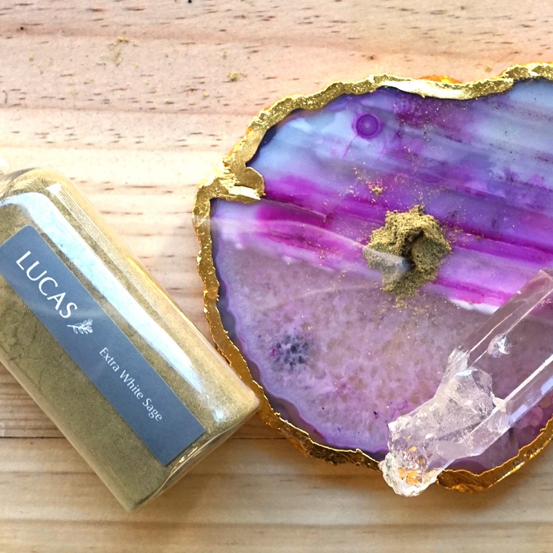 粉末セージ ルカス LUCAS エクストラ・ホワイトセージ 粉末 20g 正規品 空間浄化 ヨガ 瞑想 マインドフルネス リラックス オーガニックホワイトセージ カリフォルニア産 アクセサリーの浄化 農薬不使用 USDA カリフォルニア認定オーガニック農家