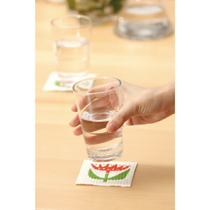 森のふきん エコンフォートハウス スポンジワイプ ベングト＆ロッタ チューリップコースター オーガニック 無添加 正規品 天然 自然 ナチュラル サスティナブル サステナブル セルロース スポンジ