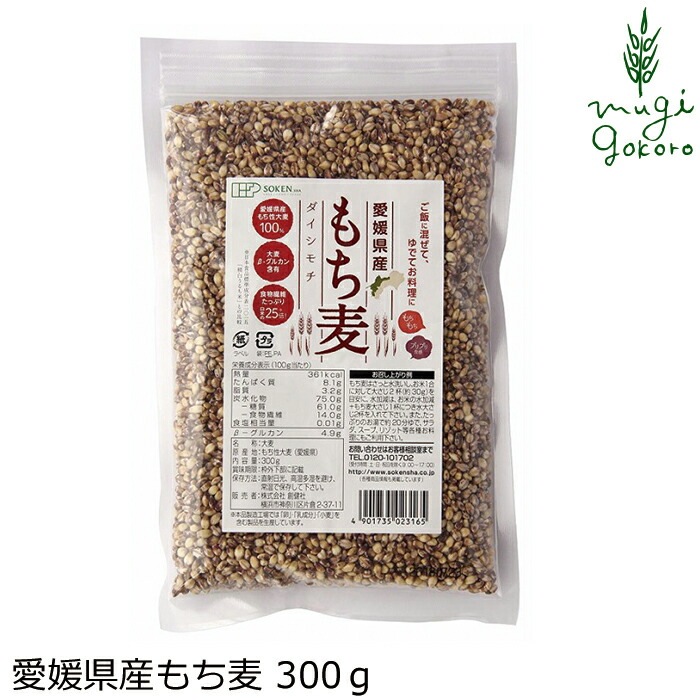 もち麦 創健社 愛媛県産もち麦 300ｇ 正規品    保存料 無添加