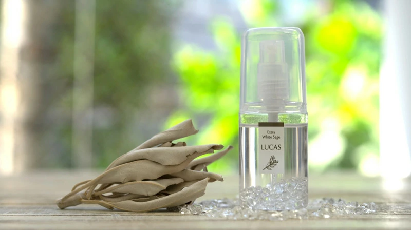 浄化スプレー ルカス LUCAS 浄化スプレー ポケット 20ml 正規品 空間浄化 ヨガ 瞑想 マインドフルネス リラックス オーガニックホワイトセージ カリフォルニア産 アクセサリーの浄化 農薬不使用 USDA カリフォルニア認定オーガニック農家