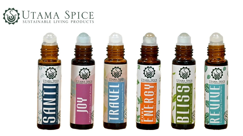 ロールオンアロマ ウタマスパイス ローラーズ 10ml オーガニック 正規品 天然成分 天然精油 アロマオイル 携帯用アロマ ホホバオイル配合 ナチュラルフレグランス UTAMA SPICE