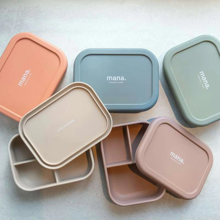 ランチボックス マナ オーガニックリビング シリコンランチボックス 850ml 正規品 弁当箱 シリコン容器 保存容器 電子レンジ対応 オーブン対応 冷凍保存 食洗機対応 BPAフリー プラスチックフリー mana. ORGANIC LIVING