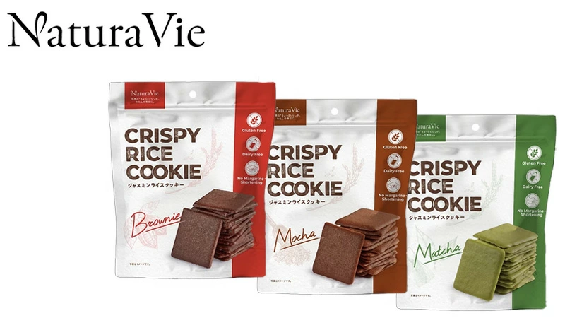 米粉クッキー NaturaVie クリスピーライスクッキー 60g 正規品ナチュラヴィ ライスクッキー グルテンフリー ジャスミンライス 保存料不使用 香料不使用 乳製品不使用 オーガニック 自然 ナチュラル