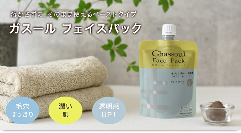 パック 無添加 ナイアード ガスール フェイスパック 170g 洗浄料 オーガニック 正規品 粘土パック スキンケア 天然 ナチュラル ノンケミカル 自然 クレイ ミネラル