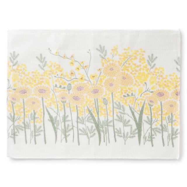 ふきん 中川政七商店 かや織ふきん 花束 約40cm×30cm 正規品 綿100% かや織 5枚重ね 吸水 速乾 贈りもの 贈答 ギフト 母の日 花柄 日本製