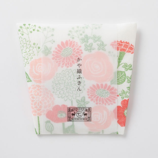 ふきん 中川政七商店 かや織ふきん 花束 約40cm×30cm 正規品 綿100% かや織 5枚重ね 吸水 速乾 贈りもの 贈答 ギフト 母の日 花柄 日本製