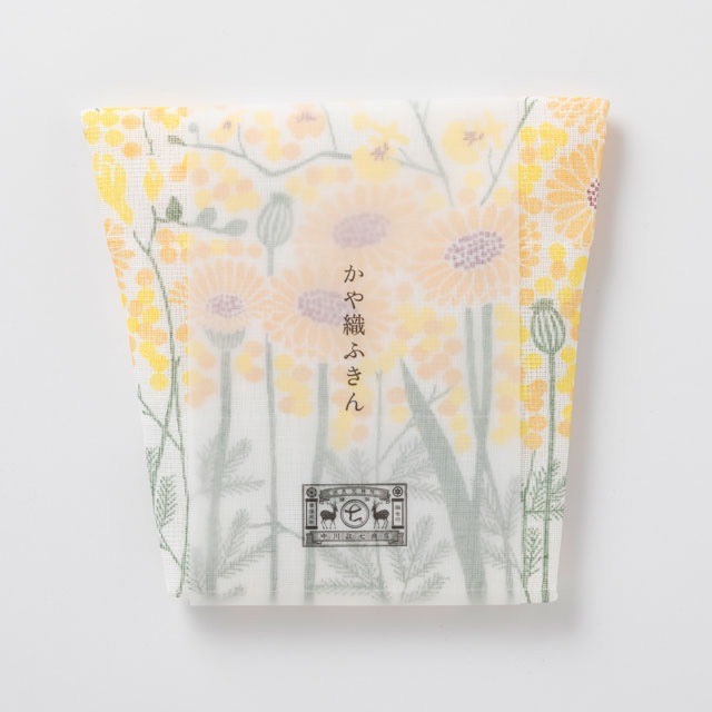 ふきん 中川政七商店 かや織ふきん 花束 約40cm×30cm 正規品 綿100% かや織 5枚重ね 吸水 速乾 贈りもの 贈答 ギフト 母の日 花柄 日本製