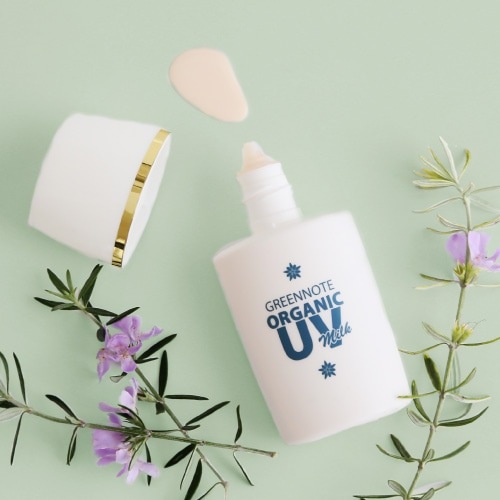 グリーンノート オーガニックＵＶミルク (SPF50 PA＋＋) 日焼け止め 化粧下地 オーガニック 無添加 正規品 UVミルク UVケア BBクリーム 美容液成分 エコサート認証 全身 紫外線カット 天然 ナチュラル ノンケミカル
