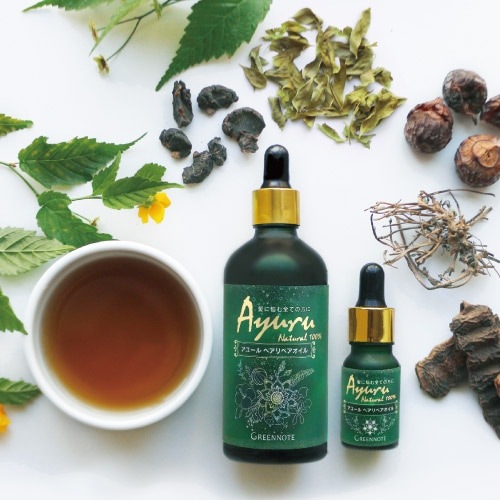 頭皮用オイル グリーンノート アユール ヘアリペアオイル 10mL お試しサイズ 正規品 ノンシリコン 黒胡麻油 ハーブ スタイリング ヘアオイル アウトバストリーメント 頭皮クレンジング 香料、保存料不使用 天然 ナチュラル GREEN NOTE