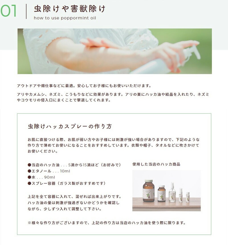ハッカクリスタル ペパーミント商会 ハッカ結晶（クリスタル） 100g 食品添加物 正規品 保存料 無添加 食品 アロマ ミントオイル 和種薄荷 リフレッシュ 清涼感 消臭剤 お菓子作り