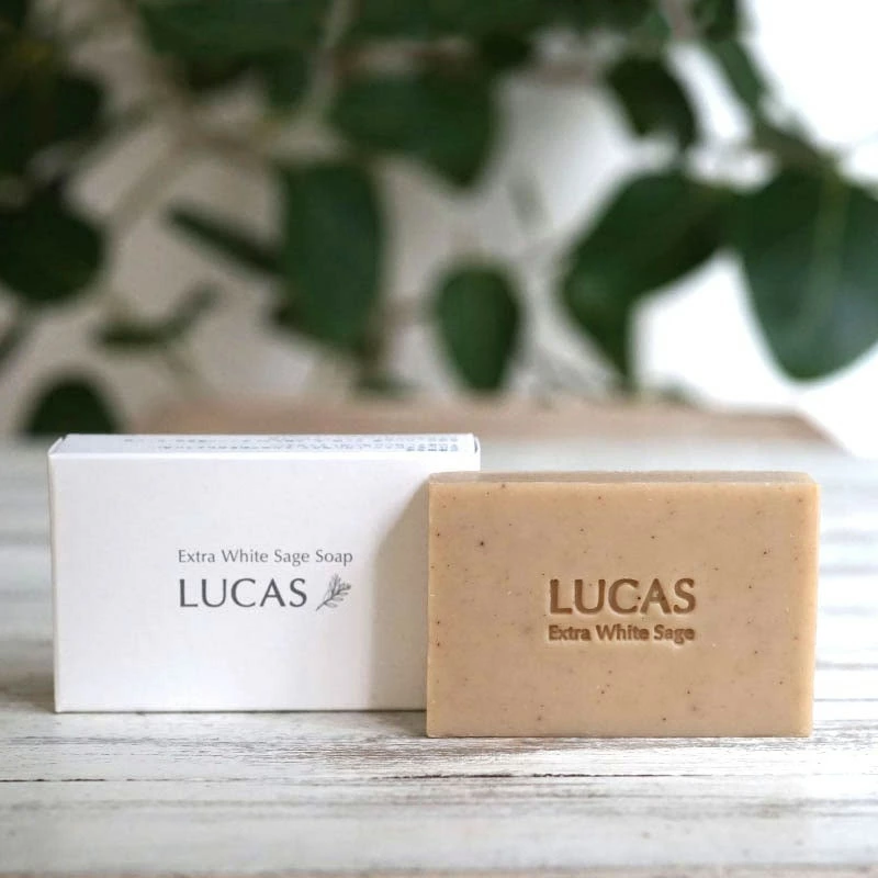 石鹸 ルカス LUCAS ホワイトセージ ソープ 80g 正規品 天然由来成分 全身浄化用石けん 浄化石けん 無添加石けん ボディソープ マインドフルネス 浄化