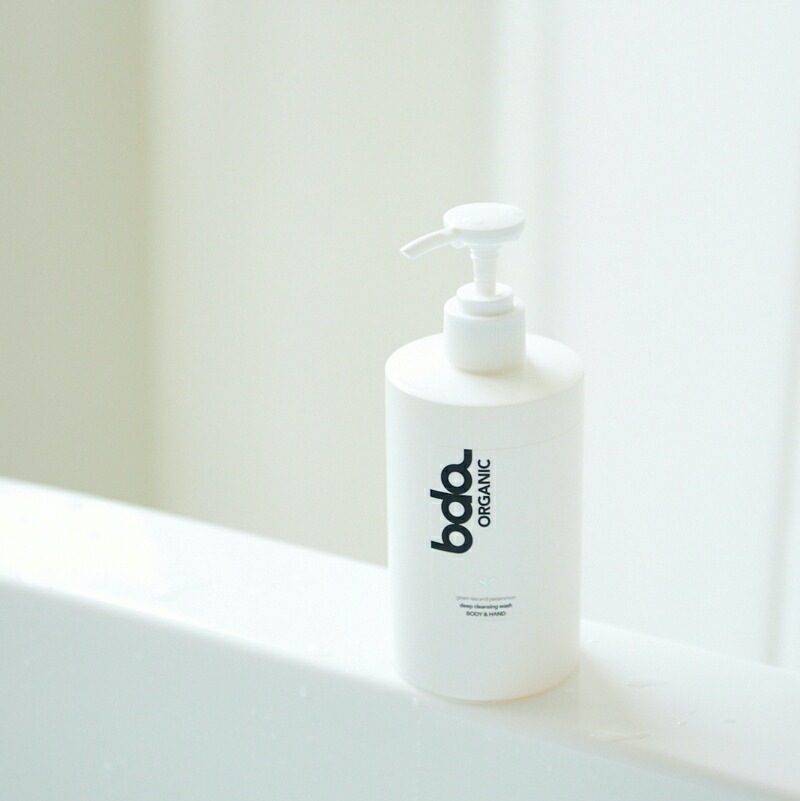 ボディウォッシュ 無添加 bda ORGANIC ディープクレンジングウォッシュ ボディアンドハンド グリーンティ＆パーシモン 300ml ボディ洗浄料 正規品 天然 ナチュラル