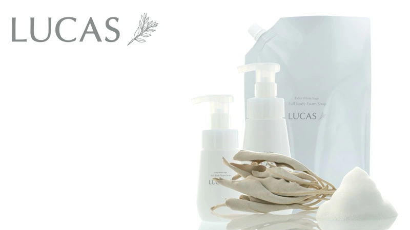 全身用ソープ ルカス LUCAS ホワイトセージ全身浄化泡ソープ 900ml（専用容器２種付き） 正規品 天然由来成分 ホワイトセージ ヘアシャンプー ハンドソープ ボディソープ 洗顔フォーム 死海の塩