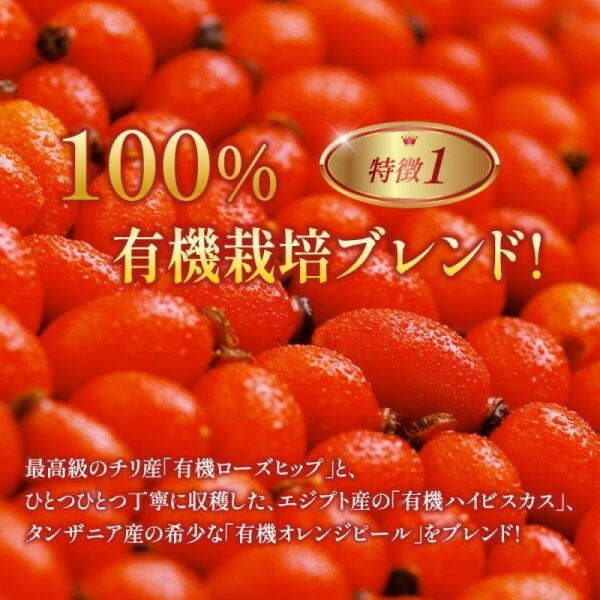 ハーブティ なごみナチュルア 有機ローズヒップブレンド ヴィーナスの紅い果実 2g×5個入 ティーバッグ 正規品 オーガニック 保存料 無添加  無農薬 有機JAS認証