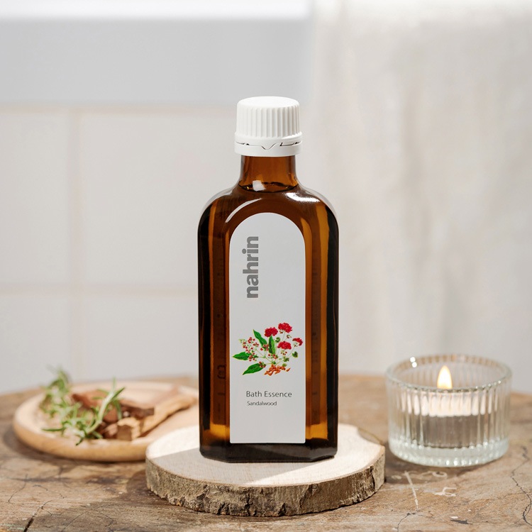 入浴剤 nahrin ナリン バスエッセンス サンダルウッド 50mL(約8回分)/125mL(約20回分) 正規品 バスオイル 天然ハーブ エキゾチック ウッディ フローラル 白檀 自然 ナチュラル 人工香料不使用 リラックス 安らぎ 癒し アロマ しっとり 保湿 潤い