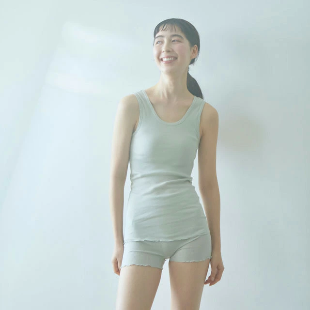 インナーパンツ me.（ミードット） スーピマコットン インナーパンツ 2分丈 正規品 シームレス 丸胴編み テレコ 日本製 レディース 綿100％ 締め付けにくい 肌にやさしい インナー ショーツ パンツ