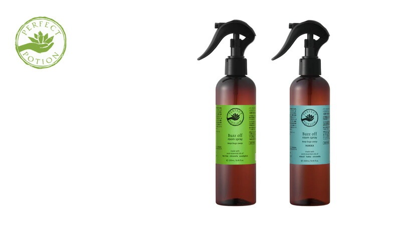 無添加 パーフェクトポーション バズオフ ルームスプレー 250ml ルームスプレー オーガニック 正規品 日用品 生活雑貨 部屋 ノンケミカル ハッカ