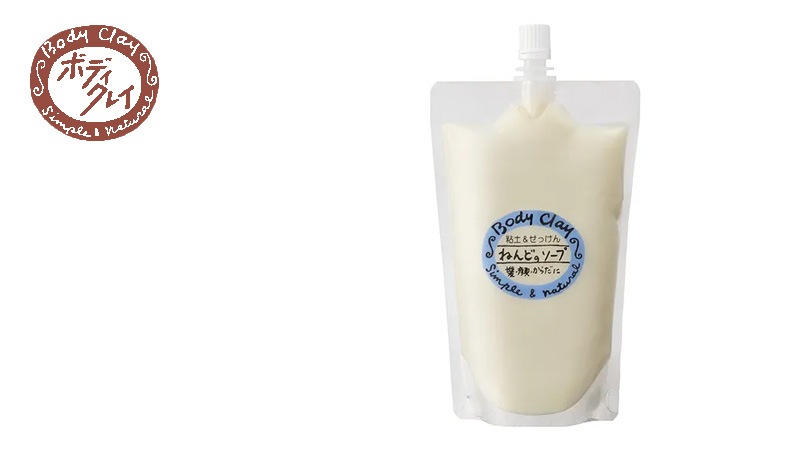 石けん Body Clay ねんどのソープ 300g ボディクレイ 正規品 国内産 洗顔料 フェイスソープ ボディソープ シャンプー 染み抜き 添加物不使用 低刺激 天然 ナチュラル 自然 植物エキス配合 クレイ モンモリロナイト カオリン ユーカリの香り